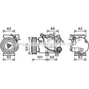 Компрессор кондиционера AVA QUALITY COOLING Hyundai Sonata (YF) 6 2009 – 2014 66WDM HYK377 MNNE9 N2