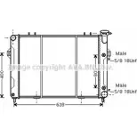 Радиатор охлаждения двигателя AVA QUALITY COOLING Jeep Grand Cherokee (ZJ, ZG) 1 Внедорожник 5.9 i 4x4 241 л.с. 1997 – 1999 4045385024452 40 Q4A JE2007