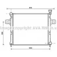 Радиатор охлаждения двигателя AVA QUALITY COOLING JE2058 3RB LY1 Jeep Grand Cherokee (WH, WK) 3 Внедорожник 4.7 V8 4x4 231 л.с. 2005 – 2010 4045385187232