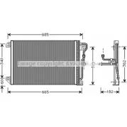 Радиатор кондиционера AVA QUALITY COOLING JE5020 DWHPX 02 VR5W Jeep Grand Cherokee (ZJ, ZG) 1 Внедорожник