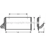 Радиатор кондиционера AVA QUALITY COOLING BDYR56 JE5026 NO LVGXN Jeep Cherokee (XJ) 2 Внедорожник 2.5 SE 118 л.с. 1996 – 1999