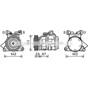 Компрессор кондиционера AVA QUALITY COOLING Jeep Grand Cherokee (WJ, WG) 2 Внедорожник 4.7 V8 4x4 220 л.с. 1999 – 2000 JEK062 Y ZZ41 4045385189205