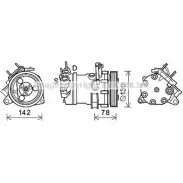 Компрессор кондиционера AVA QUALITY COOLING Z6QHE1 FGM UI JEK065 2023438