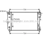 Радиатор охлаждения двигателя AVA QUALITY COOLING JR2047 Jaguar XK (X100) 1 1996 – 2006 6W9 N21 4045385164974