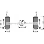 Осушитель кондиционера AVA QUALITY COOLING 2023502 4045385048045 JRD027 B QDHC