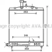 Радиатор охлаждения двигателя AVA QUALITY COOLING KA2163 4045385172672 RT33F YB Kia Picanto (SA) 1 2004 – 2011