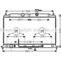 Радиатор охлаждения двигателя AVA QUALITY COOLING 2023597 KA2164 593R2X W D4BFVD