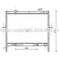 Радиатор охлаждения двигателя AVA QUALITY COOLING 4045385176694 Kia Sorento (JC, BL) 1 Кроссовер 2.5 CRDi 170 л.с. 2006 – 2025 KA2179 ZJ 60ML
