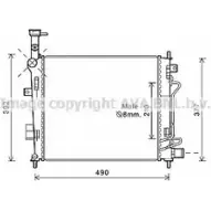 Радиатор охлаждения двигателя AVA QUALITY COOLING F5U5 9ZU MQKQ99U 2023608 KA2191