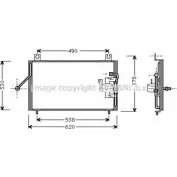 Радиатор кондиционера AVA QUALITY COOLING KA5003 Kia Shuma 6B R3MR ZNLF91