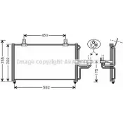 Радиатор кондиционера AVA QUALITY COOLING 4045385011926 GZB UGG7 KA5005 Kia Shuma