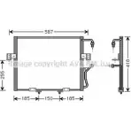 Радиатор кондиционера AVA QUALITY COOLING 4YV75 W 4045385011940 Kia Sportage 1 (NB) Кроссовер KA5011