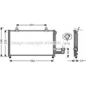Радиатор кондиционера AVA QUALITY COOLING 4045385011957 KA5012 4JJ IB Kia Shuma