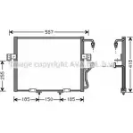 Радиатор кондиционера AVA QUALITY COOLING Kia Sportage 1 (NB) Кроссовер KA5015 0CG 9K 7X6FM