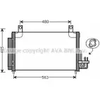 Радиатор кондиционера AVA QUALITY COOLING 0ECUP U3 2023680 KA5204 AB7IN87