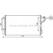 Радиатор кондиционера AVA QUALITY COOLING KA5255D Kia Optima (TF) 3 Седан 2.0 CVVT Hybrid 190 л.с. 2012 – 2025 ZPKM O 4045385210602