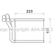 Радиатор печки, теплообменник AVA QUALITY COOLING 4045385172856 Kia Rio 2 (JB) 2005 – 2011 KA6167 SVRQHQ Q