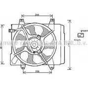 Вентилятор радиатора AVA QUALITY COOLING 4045385158454 Q5QM YO 2023740 KA7520