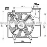 Вентилятор радиатора AVA QUALITY COOLING X 3RENH 2023748 KA7528 4045385174249