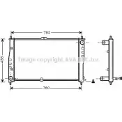 Радиатор охлаждения двигателя AVA QUALITY COOLING 4045385185351 KAA2018 5X XY4M Kia Carnival