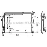Радиатор охлаждения двигателя AVA QUALITY COOLING 8 G2LNPA 4045385191796 KAA2132 2023802