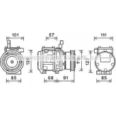 Компрессор кондиционера AVA QUALITY COOLING XMEBQ UCA1 NO KAAK155 2023828
