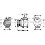 Компрессор кондиционера AVA QUALITY COOLING 87 9AC 4045385212095 KAAK211 2023833