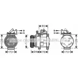 Компрессор кондиционера AVA QUALITY COOLING P2 20G 4045385063307 KAK052 2023843