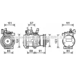 Компрессор кондиционера AVA QUALITY COOLING Z UJEP KAK145 4045385168729 Hyundai Tucson (JM) 1 Кроссовер 2.0 AWD 141 л.с. 2004 – 2010