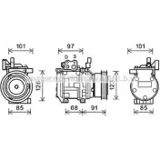 Компрессор кондиционера AVA QUALITY COOLING Hyundai Tucson (JM) 1 Кроссовер 2.0 AWD 141 л.с. 2004 – 2010 KAK208 M U602P 4045385186402