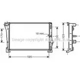 Радиатор охлаждения двигателя AVA QUALITY COOLING 2023950 4045385062515 LC2088 8M5R M