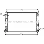 Радиатор охлаждения двигателя AVA QUALITY COOLING 2024002 LCA2096 U7NSC7 0AG 0D