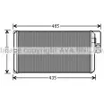 Радиатор печки, теплообменник AVA QUALITY COOLING 4045385105076 O 8RTAF 2024132 ME6231