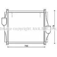 Интеркулер AVA QUALITY COOLING V3I9M MN4065 2024200 Z OEHRN