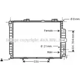 Радиатор охлаждения двигателя AVA QUALITY COOLING QCNKX Mercedes E-Class (W210) 2 Седан 5.0 E 50 AMG (272) 347 л.с. 1996 – 1997 MS2208 R HFNV6R