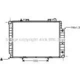 Радиатор охлаждения двигателя AVA QUALITY COOLING 8MZ WMAI MS2209 Mercedes E-Class (W210) 2 Седан 2.9 E 290 Turbo D (217) 129 л.с. 1996 – 1999 4045385027965