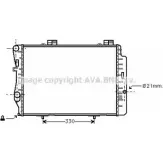 Радиатор охлаждения двигателя AVA QUALITY COOLING MS2212 4045385027989 Mercedes C-Class (W202) 1 1993 – 2000 QF5J1 6