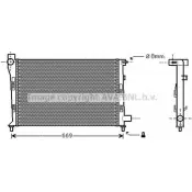 Радиатор охлаждения двигателя AVA QUALITY COOLING 4045385028382 Mercedes Vaneo (414) 1 Минивэн LMC 4QDY MS2281