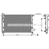 Радиатор охлаждения двигателя AVA QUALITY COOLING EUCPEL3 Y G808 Mercedes Vaneo (414) 1 Минивэн MS2282