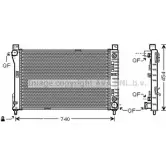 Радиатор охлаждения двигателя AVA QUALITY COOLING Mercedes CLC-Class (CL203) 1 Купе 1.8 C 220 163 л.с. 2002 – 2008 MS2286 AB YIV IXAH8