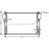 Радиатор охлаждения двигателя AVA QUALITY COOLING MS2311 4D HOP II30TP8 Mercedes S-Class (W220) 2 Седан 4.0 S 400 CDI (220.028. 2228) 250 л.с. 2000 – 2005