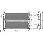 Радиатор охлаждения двигателя AVA QUALITY COOLING L YIFHW MS2339 4045385052653 Mercedes C-Class (S203) 2 Универсал 2.2 C 220 CDI (2008) 136 л.с. 2006 – 2007