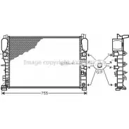 Радиатор охлаждения двигателя AVA QUALITY COOLING MS2342 727MF V6 QKBJ 2024423