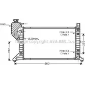 Радиатор охлаждения двигателя AVA QUALITY COOLING S8MR4 4 Mercedes Sprinter (903) 1 Кабина с шасси 2.7 316 CDI 4x4 156 л.с. 2002 – 2006 XPMZ8H MS2343