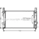 Радиатор охлаждения двигателя AVA QUALITY COOLING AC ILX 0RBF6 Mercedes B-Class MS2365