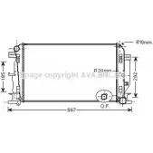 Радиатор охлаждения двигателя AVA QUALITY COOLING MS2402 Mercedes Sprinter (906) 2 Фургон 3.0 (3,5T) 318 CDI (9031. 9033. 9035. 9037) 184 л.с. 2006 – 2009 R51 CO 4045385089161