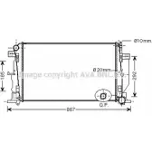 Радиатор охлаждения двигателя AVA QUALITY COOLING 4045385104352 MS2444 2024441 BFDT Q