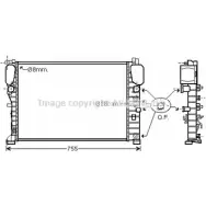 Радиатор охлаждения двигателя AVA QUALITY COOLING P T04E 2024445 MS2449 2JUMWQ