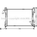 Радиатор охлаждения двигателя AVA QUALITY COOLING IMR L7T F4AN6U MS2463 Mercedes CLC-Class (CL203) 1 Купе 1.8 C 180 Kompressor (2046) 143 л.с. 2002 – 2008
