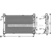 Радиатор охлаждения двигателя AVA QUALITY COOLING HF4JN YK MS2464 2024452 Q4NMK